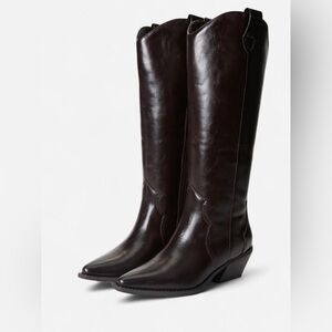 Just Fab Leander Flat Boot Coffee Brown Tall Rider Boots Woman